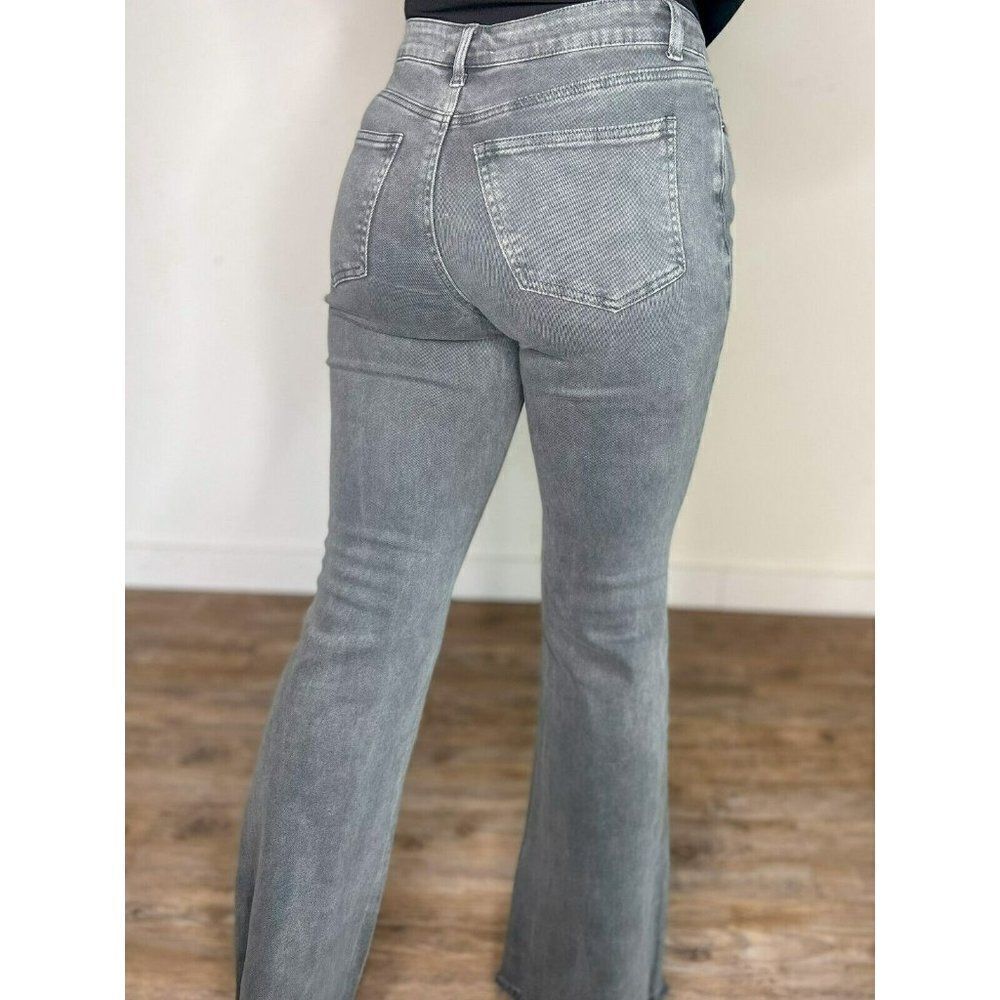 Zenana It's About Time Colored Denim Flares in Ash Black DMP-1846A - Picture 9 of 9